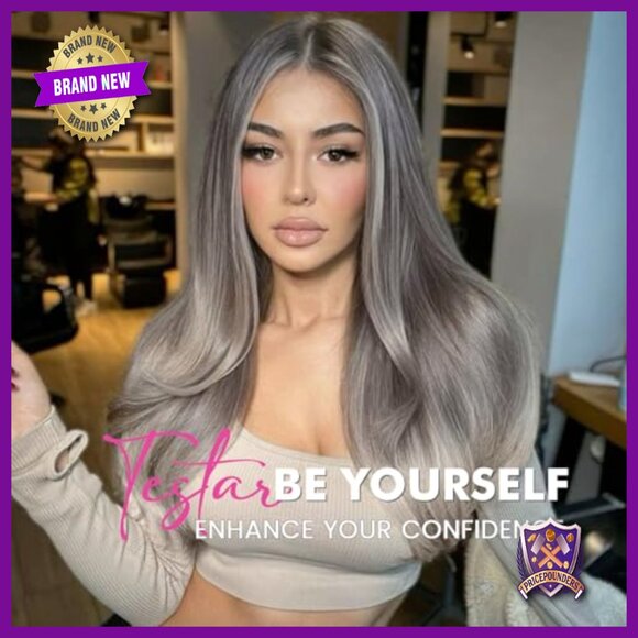 22 Inch Straight Synthetic Lace Front Wig Glueless Heat Resistant Daily Party main image 4